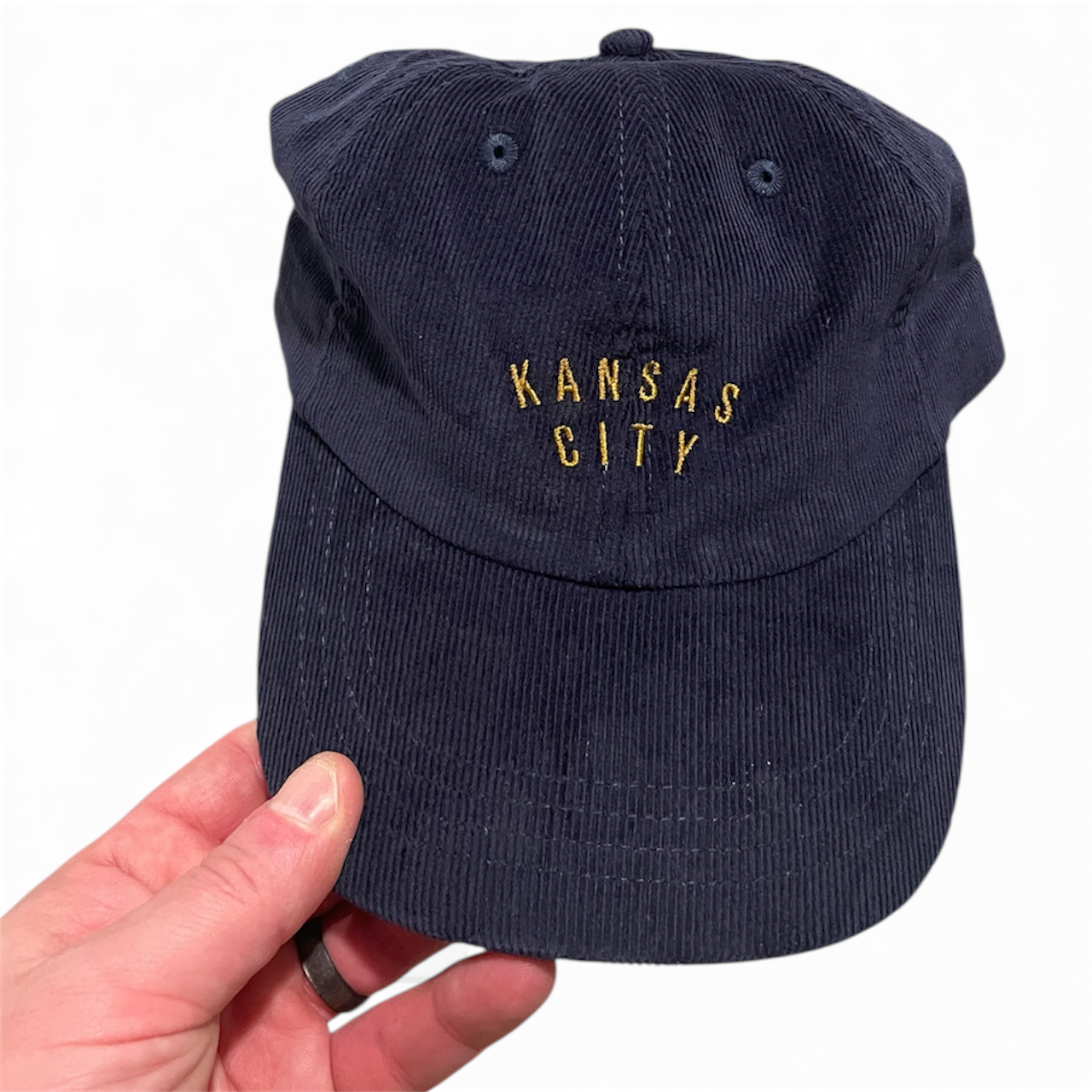 Vintage Corduroy Kansas City Hat | KC Embroidered Dad Hat