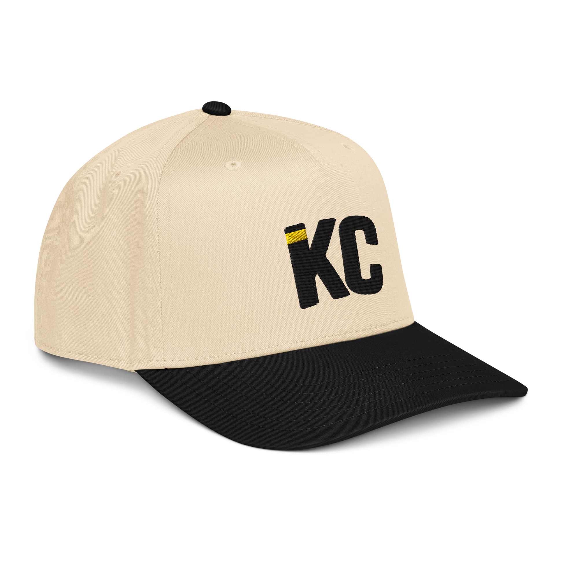 Natural and black mid-profile snapback Kansas City hat