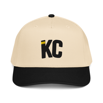 KC Signature Snapback natural and black two-tone gold accent
