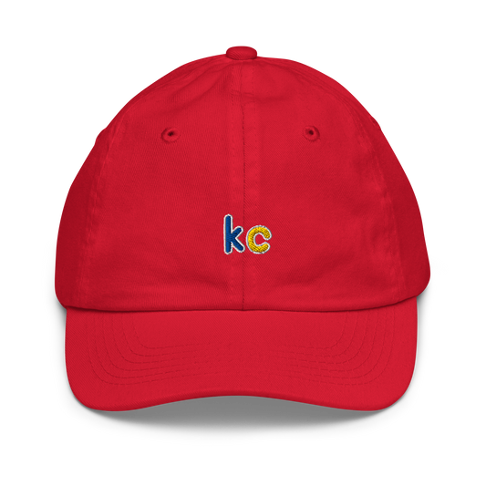 Youth KC Hat red kids Kansas City hat embroidered kc logo
